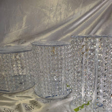 Load image into Gallery viewer, Crystal cake stands, SET OF 6 tiers,crystal wedding cake display with Led lights by Crystal wedding uk
