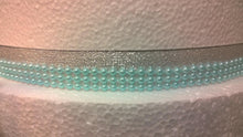 Load image into Gallery viewer, Faux Pearl trim ribbon for cake craft decoration in Pink - blue- aqua - white 3 rows wide/ 1 yrd by Crystal wedding uk
