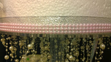 Load image into Gallery viewer, Faux Pearl trim ribbon for cake craft decoration in Pink - blue- aqua - white 3 rows wide/ 1 yrd by Crystal wedding uk
