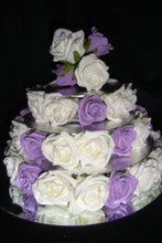 Load image into Gallery viewer, Rose tier cake dividers, Rose wedding cake decorations
