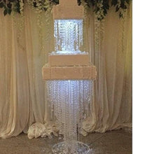 Load image into Gallery viewer, Crystal wedding cake stand, cake chandelier, 2pcs. 1 divider and Tall cake Table 80cm by Crystal wedding uk by Crystal wedding uk
