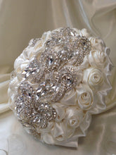 Load image into Gallery viewer, Crystal brooch wedding bouquet- by Crystal wedding uk
