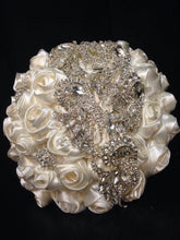 Load image into Gallery viewer, Crystal brooch wedding bouquet- by Crystal wedding uk
