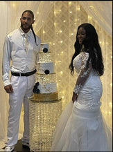 Load image into Gallery viewer, Crystal cake table and 2 led cake dividers 6&quot; 10&quot; &amp; 16&quot;. Set of 3 pcs by Crystal wedding uk
