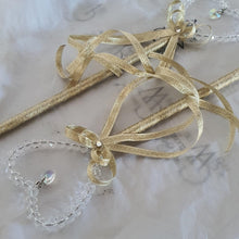 Load image into Gallery viewer, Crystal heart flower girl wand by Crystal wedding uk
