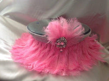 Load image into Gallery viewer, Ostrich Feather cake stand ,GATSBY 1920&#39;s style wedding cake stand - many colours - all sizes by Crystal wedding uk
