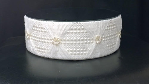 Wedding cake stand, Pearl and Lace design- round or square all sizes