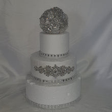Load image into Gallery viewer, Brooch sphere Cake topper / Separator by Crystal wedding uk
