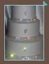 Load image into Gallery viewer, Real crystal rhinestone Diamante cake trim banding 1 YARD by Crystal wedding uk
