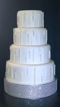 Load image into Gallery viewer, Crystal Rhinestone cake stand 3 colour options by Crystal wedding uk
