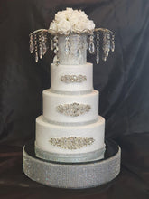 Load image into Gallery viewer, Cake brooch set of 3 , crystal rhinestone &amp; pearl cake decoration - Silver or Gold by Crystal wedding uk
