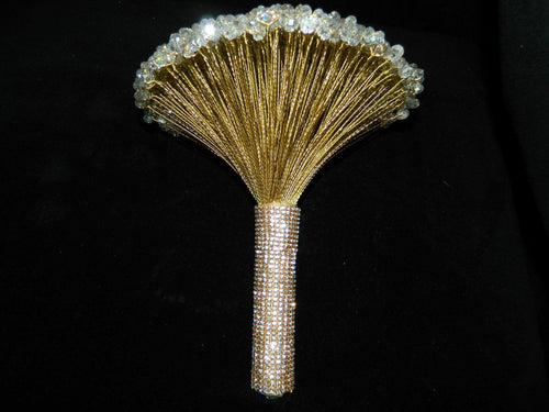 Crystal bead Bouquet, Bridal wedding flowers, brides bouquet bling sparkle alternative flowers by Crystal wedding uk