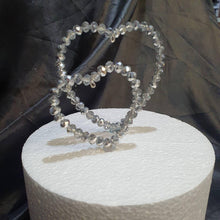 Load image into Gallery viewer, Crystal love heart cake topper by Crystal wedding uk
