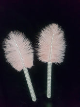 Load image into Gallery viewer, Ostrich Feather flower girl wand bouquet -luxury alternative Bouquet Great Gatsby wedding style -ANY COLOUR Artificial bouquet
