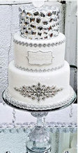 Load image into Gallery viewer, Cake brooch, crystal rhinestone cake decoration - Silver, Gold or Rose gold by Crystal wedding uk
