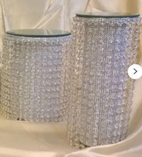 Load image into Gallery viewer, Crystal cake stands crystal covered solid base tiered design wedding cake stands by Crystal wedding uk
