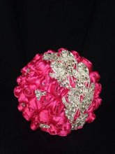 Load image into Gallery viewer, Crystal brooch wedding bouquet- by Crystal wedding uk
