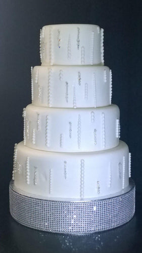 Rhinestone cake stand, real crystal stones by Crystal wedding uk