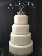 Load image into Gallery viewer, Rose cake topper, Crystal heart fountain
