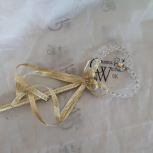 Load image into Gallery viewer, Crystal heart flower girl wand by Crystal wedding uk
