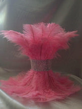 Load image into Gallery viewer, Ostrich Feather cake stand ,GATSBY 1920&#39;s style wedding cake stand - many colours - all sizes by Crystal wedding uk
