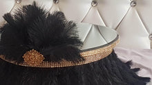 Load image into Gallery viewer, Ostrich Feather cake stand ,GATSBY 1920&#39;s style wedding cake stand - many colours - all sizes by Crystal wedding uk
