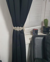 Load image into Gallery viewer, Crystal Tie Backs Curtains hold backs, magnetic holder by Crystal wedding uk

