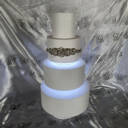 LED cake separator, Light up wedding cake divider, cake spacer by Crystal wedding uk