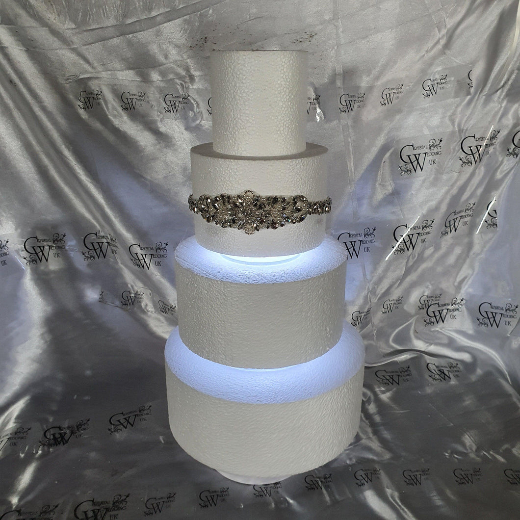 LED cake separator, Light up wedding cake divider, cake spacer by Crystal wedding uk