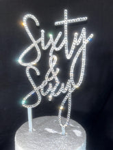 Load image into Gallery viewer, Stunning Crystal Cake topper, Sexy cake topper, rhinestone bling birthday cake topper
