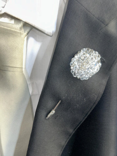 Jewel lapel pin, Gem Buttonhole , Groom usher small MINI Boutonniere ,Wedding Buttonhole Pin, Wedding Boutonnière by Crystal wedding uk