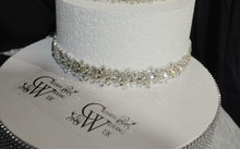 Load image into Gallery viewer, 1 yard sparkling SILVER GOLD or rosegold rhinestone embellishment chain trimming by Crystal Wedding UK
