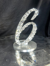 Load image into Gallery viewer, Crystal Table numbers,wedding Table Numbers,Rhinestone number Special event table number Rhinestone wedding decoration by Crystal wedding uk
