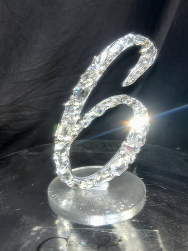 Crystal Table numbers,wedding Table Numbers,Rhinestone number Special event table number Rhinestone wedding decoration by Crystal wedding uk