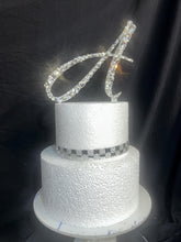 Load image into Gallery viewer, Crystal letter Cake topper - Glass crystal elements, large crystal design, Cake decoration by Crystal wedding uk
