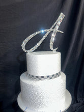 Load image into Gallery viewer, Crystal letter Cake topper - Glass crystal elements, large crystal design, Cake decoration by Crystal wedding uk
