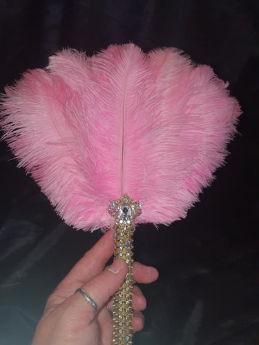 Ostrich Feather MINI Fan bouquet alternative Bouquet Great Gatsby wedding style 1920's -ANY COLOUR Artificial bouquet