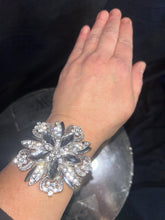 Load image into Gallery viewer, Vintage inspired crystal flower wrist corsage by Crystal wedding uk
