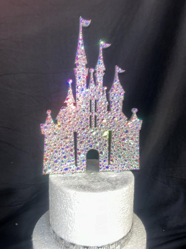 Castle Cake topper - Swarovski crystal elements - FAIRYTALE CASTLE design, Cake decoration by Crystal wedding uk