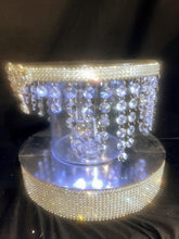 Load image into Gallery viewer, Glass shoe slipper wedding cake stand by Crystal wedding uk
