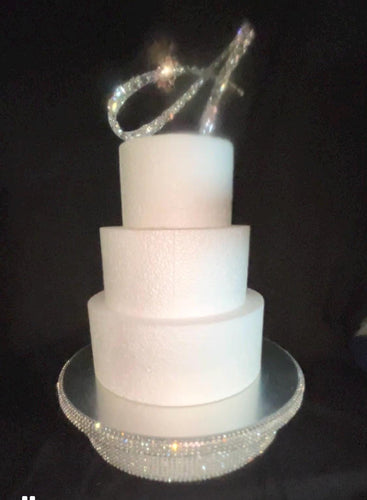 Elegant Rotating Wedding Cake Stand Smooth 360 degree Rotation for Stunning Display HEAVY DUTY 100kg, turning cake stand Crystal weddingU K