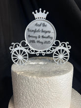 Load image into Gallery viewer, Swarovski Crystal Carriage Cake Topper: Fairytale Wedding Decoration
