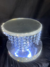 Load image into Gallery viewer, Glass shoe slipper wedding cake stand by Crystal wedding uk
