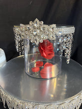 Load image into Gallery viewer, Magical Red Rose Cake Stand: Crystal Wedding Cake Separator
