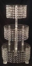 Load image into Gallery viewer, Crystal cake stand, 3 tier wedding cake stand, Faux crystal beads round or square shape by Crystal wedding uk
