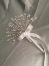 Load image into Gallery viewer, Crystal AB Beaded Wedding Bouquet: Rose Gold Wire, Ribbon Handle
