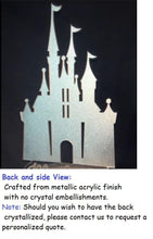 Load image into Gallery viewer, Luxury Swarovski Crystal Castle Cake Topper – Fairytale Wedding Cake Keepsake Decoration
