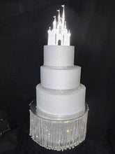 Load image into Gallery viewer, Crystal Rhinestone Cake Stand with LED Glow – Luxury Wedding Cake Stand, Fairytale Crystal Dessert Table Stand, Glam Event Decor
