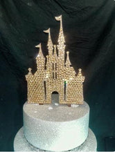 Load image into Gallery viewer, Swarovski Crystal Castle Cake Topper: Fairytale Wedding Decoration
