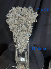 Load image into Gallery viewer, Personalised Bouquet stand holder for bridal bouquet cascade by Crystal wedding uk
